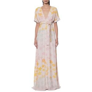 NWT Mara Hoffman Tie Front Dress in Star Blast Pink